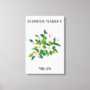 Toile Marché de Fleurs Milan Lily Fleur Rose Floral