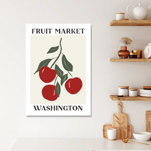 Toile Marché de fruits Pommes rouges de Washington Nourr