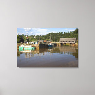 Toile Marée moyenne dans la baie de Fundy à St. Martins,
