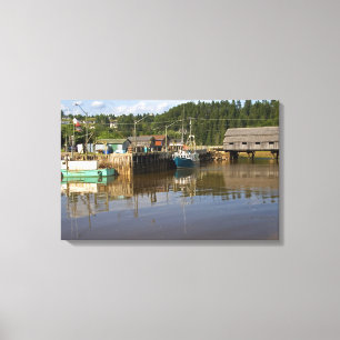 Toile Marée moyenne dans la baie de Fundy à St. Martins,