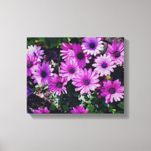 Toile Marguerite violette africaine teint