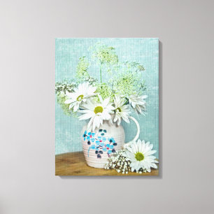 Toile Marguerites Dans Un Vieux Pichet 