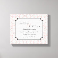 Mariage damassé rose blanc personnalisé art de la 