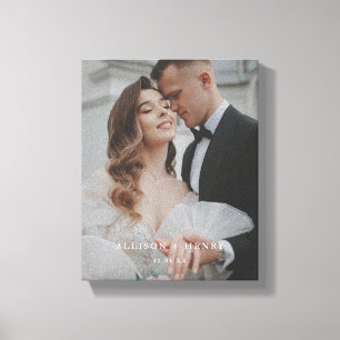 Toile Mariage Élégant Moderne Personnalisé Photo Complèt