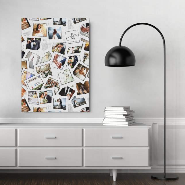 Toile Mariage Keepsaké 30 Photo Collage White ID1065 (Créateur téléchargé)