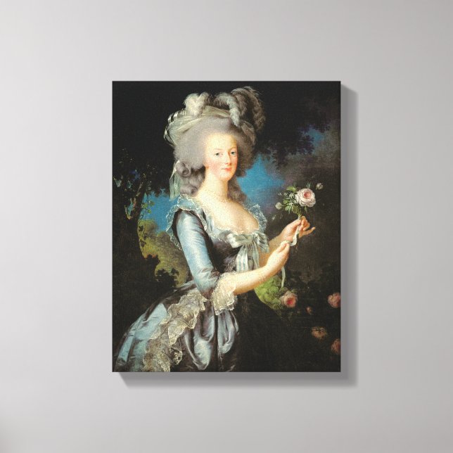 Toile Marie Antoinette avec un Rose, 1783 (Recto)