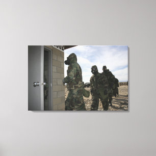 Toile Marines et navigateurs dans la chambre à gaz