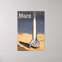 Mars - Voyage là-bas aujourd'hui affiche de voyage