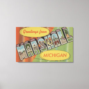 Toile Marshall, Michigan - Scènes de grandes lettres