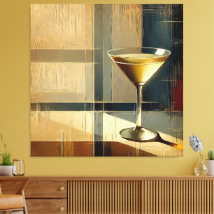 Toile Martini de style moderne du milieu du siècle dans