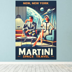 Toile Martini Space Travel Affiches New York