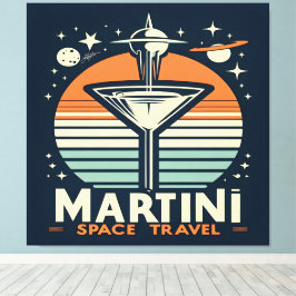Toile Martini Space Travel Lift Off Logo