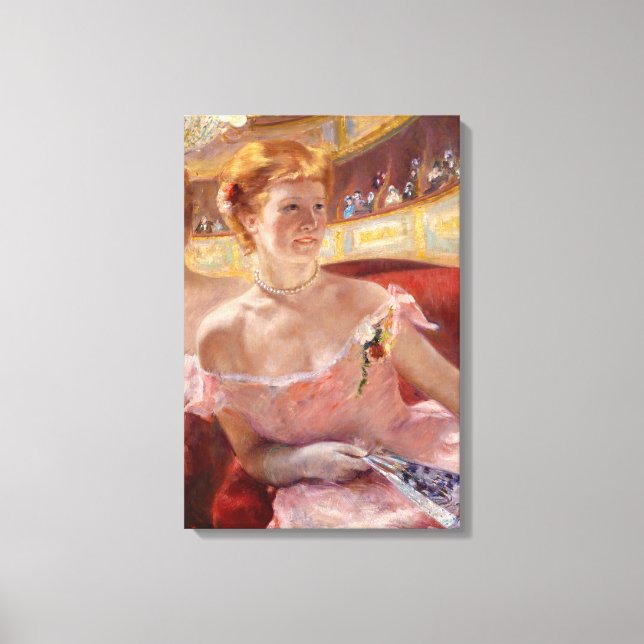 Toile Mary Cassatt - Femme avec collier de perle dans un (Recto)