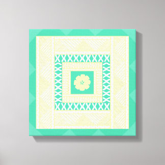 Toile Masi fidjien traditionnel dans les tons d'été