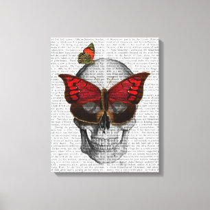 Toile Masque papillon rose