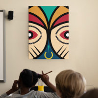 Masque Tribal Rond Africain
