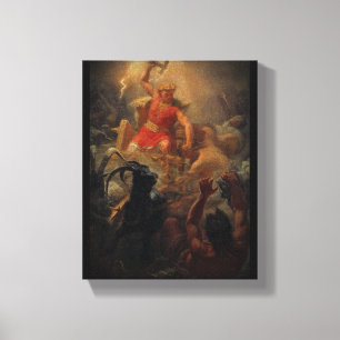 Toile Massif de roche luttant le Giants