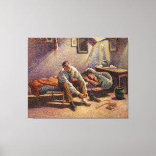 Toile Matin, Intérieur par Maximilien Luce en 1890