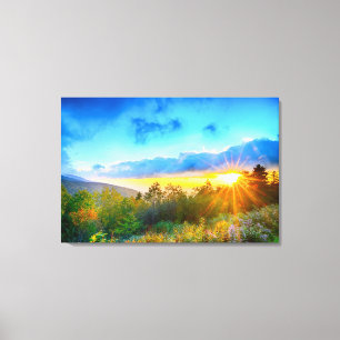 Toile matin sur le mont mitchell