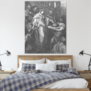 Toile Matt 14A La fille d'Hérode reçoit la tête