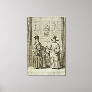 Toile Matteo Ricci (1552-1610) et Paulus Li, de 'Chin