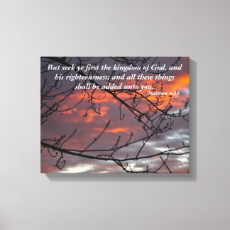 Toile Matthieu 6:33 Bible Verse Canvas