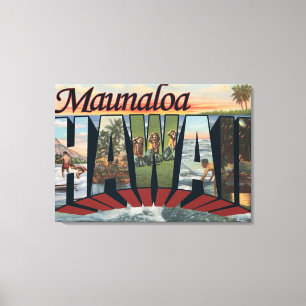 Toile Maunaloa, Hawaï - grandes scènes de lettre