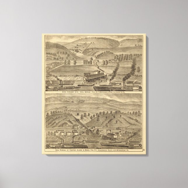 Toile McKeesport Allegheny County, Pennsylvanie (Recto)