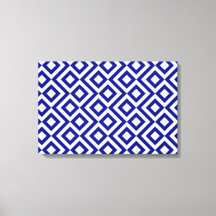 Toile Meander bleu et blanc