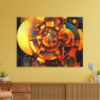 Mécanisme Solaire Steampunk Abstrait