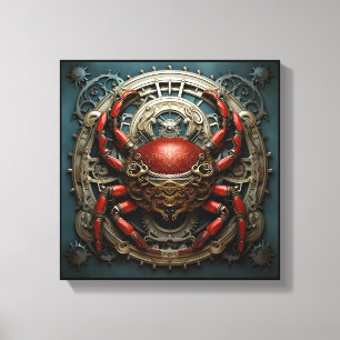 Toile "Mechanica Astralis : Cancer" – Zodiaque Steampunk
