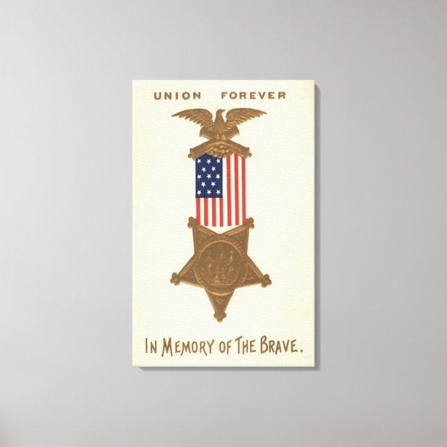 Toile Médaille de la guerre civile de l'Union du drapeau (Recto)