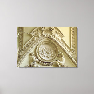 Toile Médaillon dépeignant le baptême de Constantine