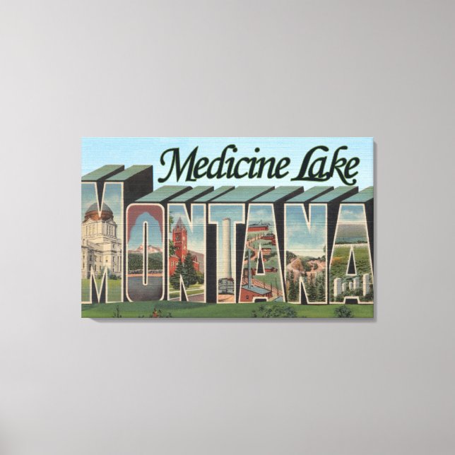 Toile Medicine Lake, Montana (Recto)