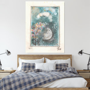 Toile Méditation dans un jardin