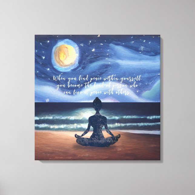 Toile Méditation de Yoga pacifique au clair de lune Cita (Recto)