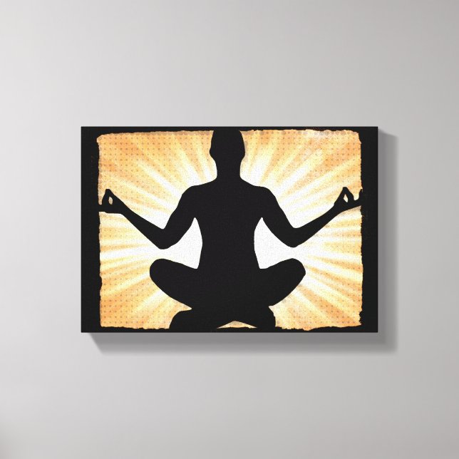 Toile Méditation Homme Zen Canvas Mur Art (Recto)