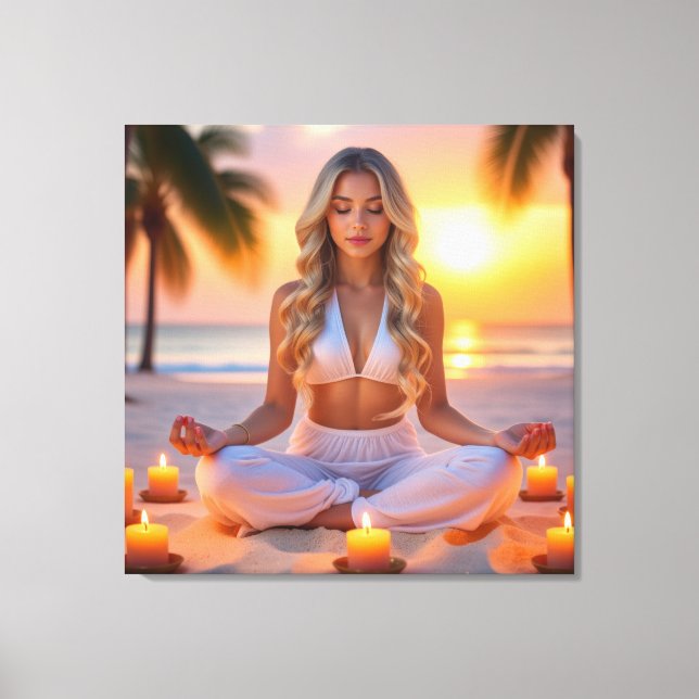 TOILE MEDITATION - YOGA - WELLNESS - CARPE DIEM (Recto)