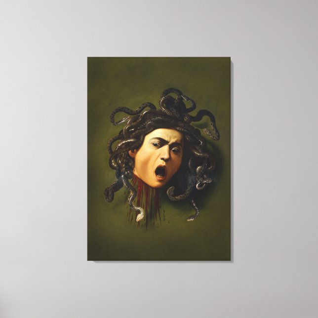 Toile Medusa tête Caravaggio peinture art mythologie can (Recto)