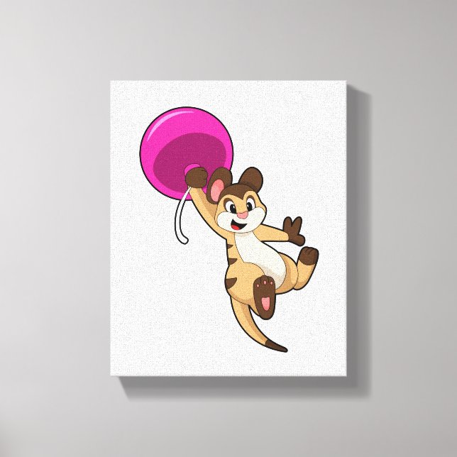 Toile Meerkat avec ballon (Recto)