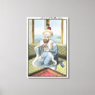 Toile Mehmed II (1432-1481), appelé Fatih, le Conquérant