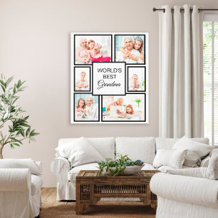 Toile Meilleur grand-mère grand-enfant 6 photo Collage