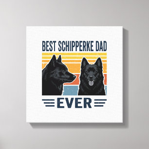 Toile Meilleur Papa Schipperke Jamais Design Vectoriel R