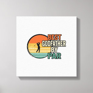 Toile Meilleur Parrain par Par Vintage Golf Vector Desig