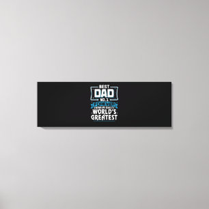Toile Meilleur Père Papa meilleur du monde No.1