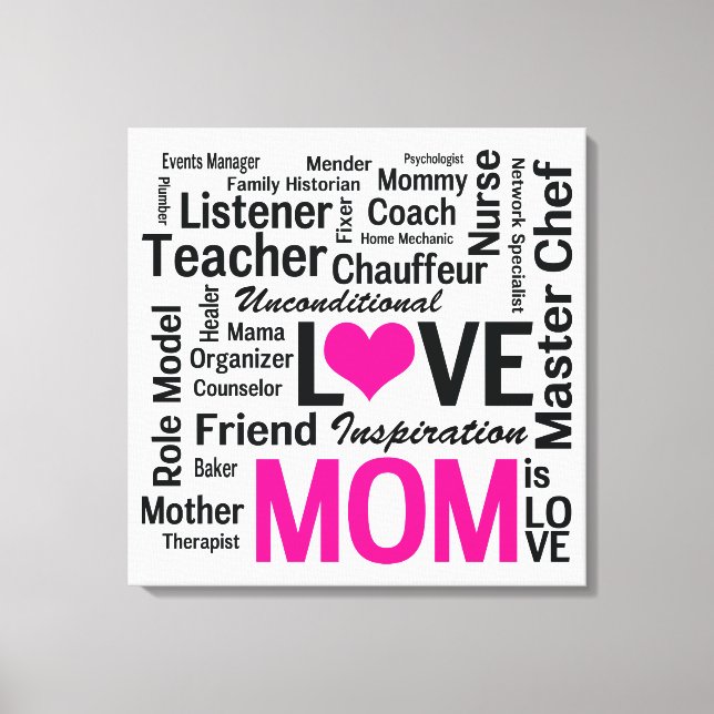 Toile Meilleure maman du monde, Extraordinaire 24-7 Mult (Recto)