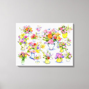 Toile mélange de fleur