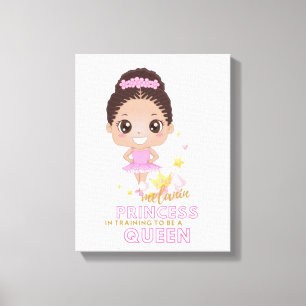 Toile Melanin Princesse Entraînement Pour Être Reine Bal