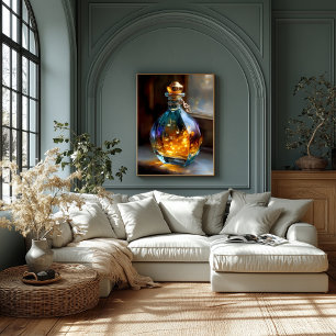 Toile Mélodie dans un Flacon – Essence Musicale Lumineus