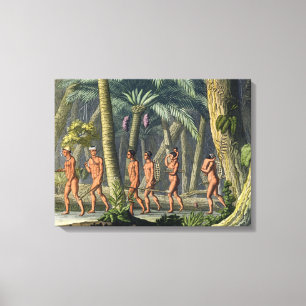 Toile Membres de la tribu de Puri de Natif américain